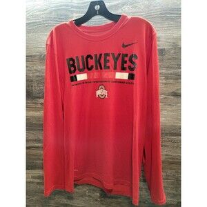 The Nike Tee Buckeyes Ohio State Long Sleeve Tee Shirt Dri-fit Size Medium